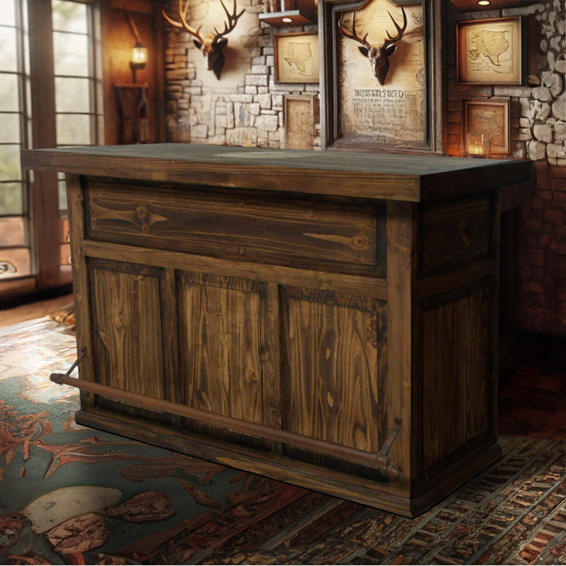 66 " L Solid Wood Bar Cabinet