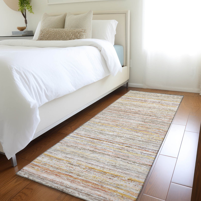 Machine Washable Indoor/Outdoor Claudian ACN1239 Terracotta Rug, Runner 2'3" x 7'6"