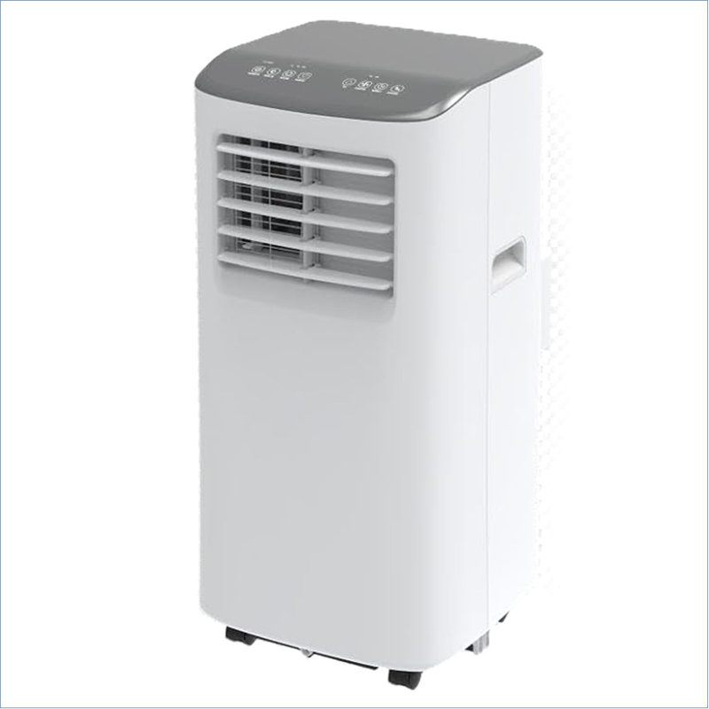 Compact 8000 Btu Portable Air Conditioner, 3-in-1 Unit With Fan And Dehumidifier, Perfect For Spaces Up To 350 Sq. Ft, Features 24-hour Timer, Low Maintenance, White + Grey Top