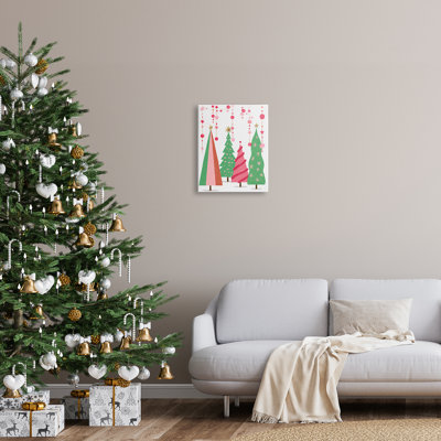 " Pink And Green Christmas Trees "