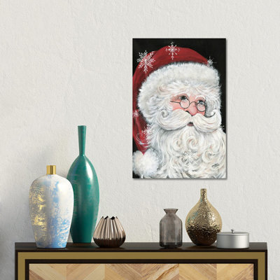 «Old Tyme Santa», reproduction d'art sur toile tendue