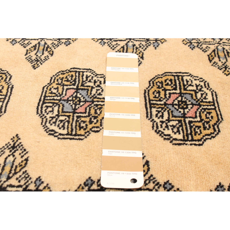 Tapis unique en laine noué à la main Bokhara Peshawar 3 pi 1 po x 5 pi 0 po
