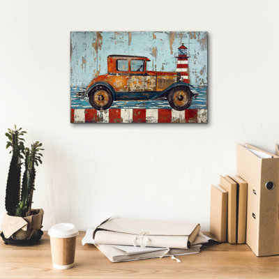 «Vintage Car With Headlight» par Momart, art mural sur toile