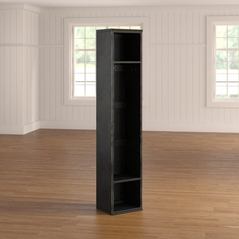 Needham Hall Tree 14'' Wide with Shoe Storage, Old Black