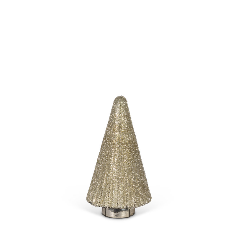 Decorative Glass Trees, Silver, Set of 3