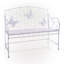 Banc de jardin en acier inoxydable à dossier papillon