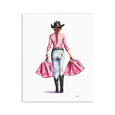  Art moderne sur plaque, "Modern Modern Country Cowgirl" par Amanda Greenwood