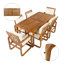 Ensemble de meubles de patio 7 pièces pour le jardin - Élégante table de salle à manger et chaises d'extérieur avec coussins