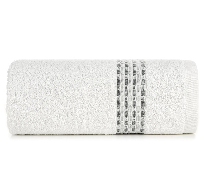Hollymay Midweight Jacquard Hand Towel, White