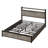 Bed Frame With 2-Tier Storage Headboard, Metal Platform Bed Frame With 4 Storage Drawers, Built In Charging Station And LED, Metal Support/No Box Spring Needed, Gray-41797382-41797379