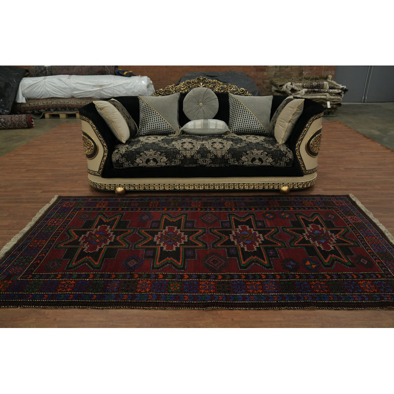Tapis oriental bohémien authentique Kazak 5 x 10