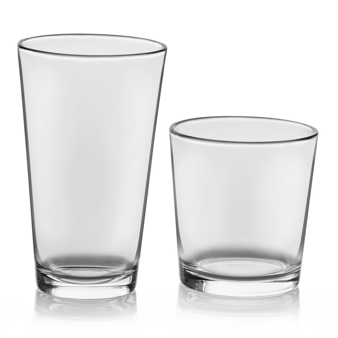 Libbey Flare 16-Piece Tumbler and Rocks Glass Set Libbey
