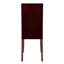 Chaise de salle à manger en bois brun avec housse en velours-79762647