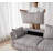 Fred 86.6" Smart Storage Sofa with Under-Seat Compartment, Premium Striped Fabric, Easy Assembly, Apartment Friendly for Living Room & Small Spaces-85055478