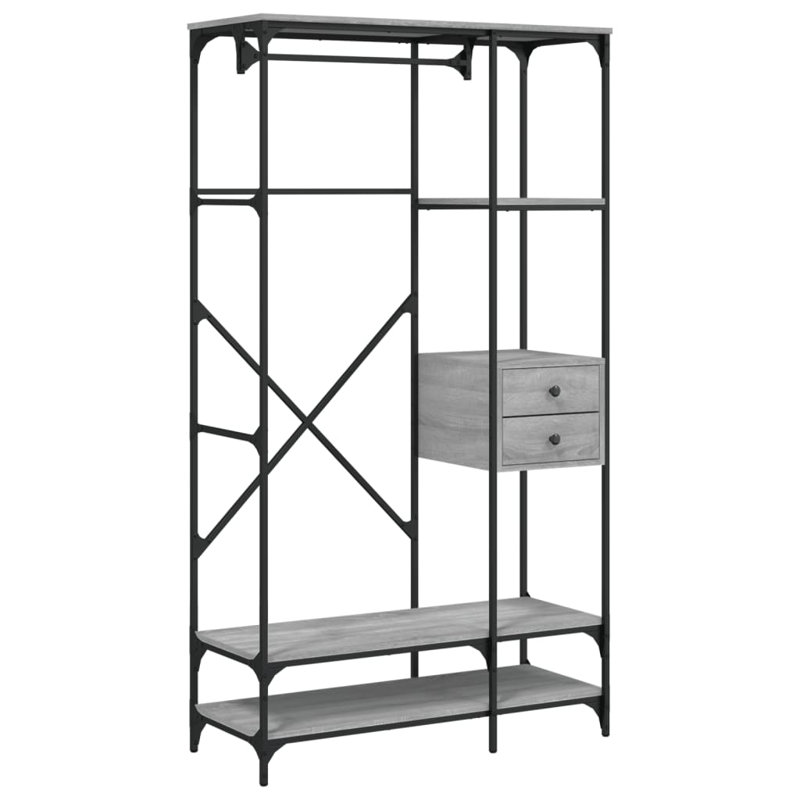 19-3 100cm Clothing Rack, Gray/Sonoma