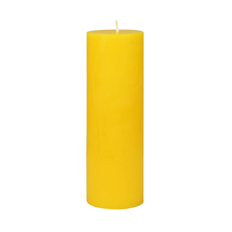 2 X 6 Inch Pillar Floating Candle, 1, Yellow, 9" H x 3" W x 3" D