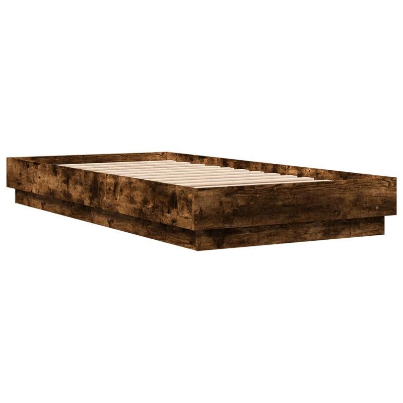 Vidaxl Bed Frame Engineered Wood, Grey Sonoma, Small Single (2'6)