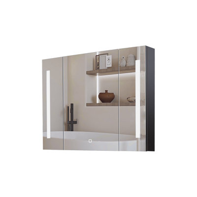 Miroir 36x26 pouces à DEL noir