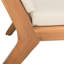Chaises club d'extérieur en bois d'acacia avec coussins (ensemble de 2)