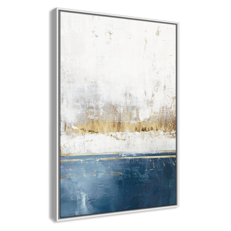 Golden Horizon II - reproduction de la version portrait par Casa Fine Arts, Blanc, H 37,5 po x l 25,5 po