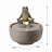 15" H Meditating Frog Water Fountain W/LEDs
