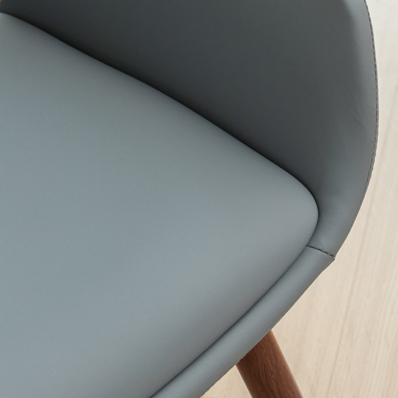 Home Office Chair - Upholstered Faux Leather Back Desk Chair, Ergonomic Executive Chair with Lumbar Support, Blue