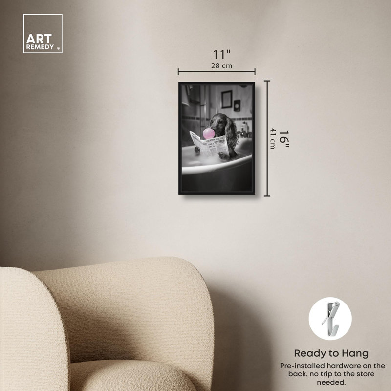 Art Remedy, Cadre flottant noir, H 16 po x l 11 po