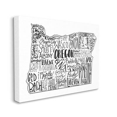 " Oregon State Cities Map "