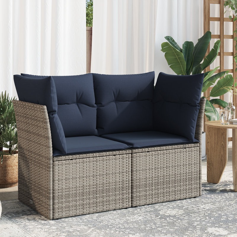 Canapé de jardin en rotin poly 48,82 x 24,41 x 27,17 po vidaXL