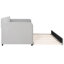Lit simple, lit gigogne gris rembourré, support à lattes en bois, design tendance, lit de jour avec solution pour économiser de l'espace, ensemble, doux, cadre-189818403