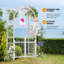 Tonnelle de jardin avec barrière-124588543