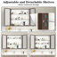 Miroir à pharmacie mural 32 * 28 pour salle de bain avec tablette réglable en hauteur et fonctionnement silencieux, structure en aluminium, jaune + corail, corrosion, miroir d'armoire formaldéhyde, matériau, multiples-437182486