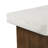 Magnesium Oxide Square Side Table, Antique White And Natural Colors, Multi-purpose Table With Design, Natural, Multi