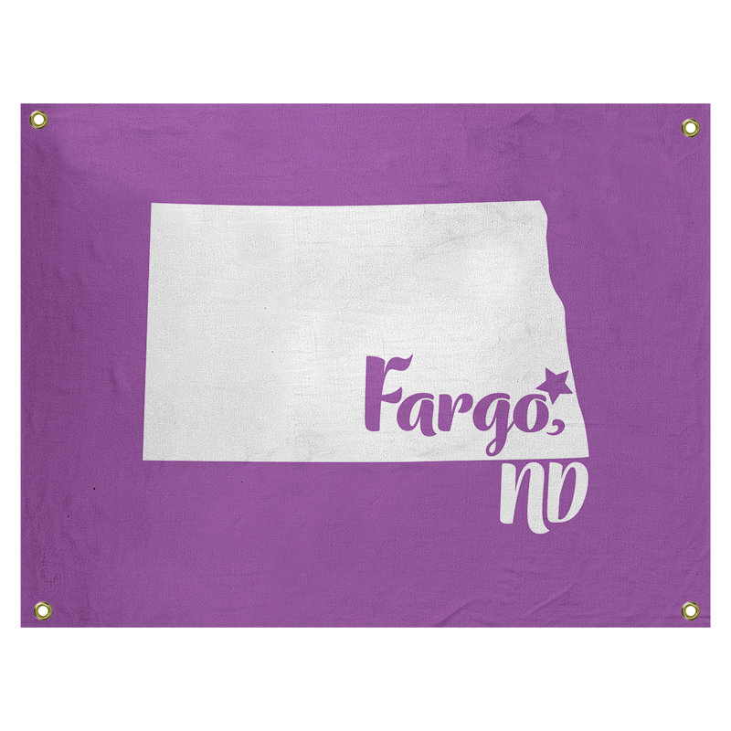Tapisserie murale fargo north dakota, H 26 po x l 36 po, Violet