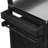 53.3" Outdoor Kitchen Island With Raised Shelf, Rolling Grill Cart, Solid Wood Cabinet, Stainless Steel Top, Storage & Spice Rack, Black-767975008