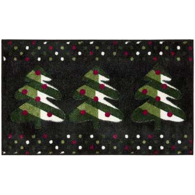 Tapis vert / rouge à 3 arbres Berti