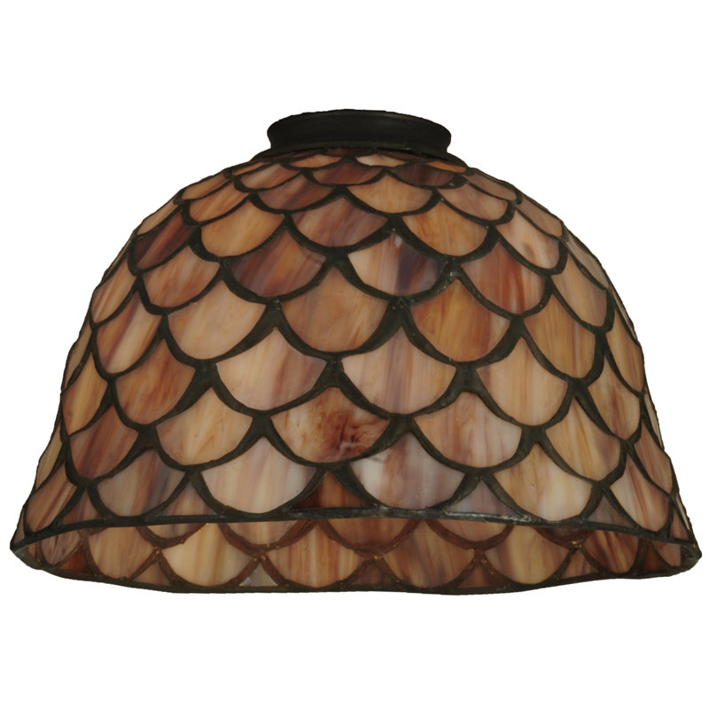 Abat-jour 8 po Tiffany Fishscale / 2 po