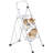 2 - Step Steel Lightweight Folding Small Step Ladder-63376370-63376371