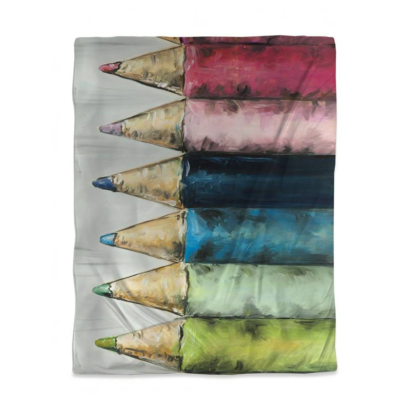 Coloring Pencils Duvet Cover | Bedroom Hobbies Decor