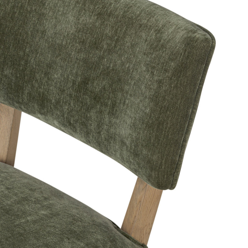 Orville Dining Chair-Cambric Ivory, Amici Moss