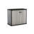 Keter Patio Store 4.6x4 ft. Horizontal Durable Resin Outdoor Storage Shed With Floor and Double Doors for Garden Patio Furniture and Tools
