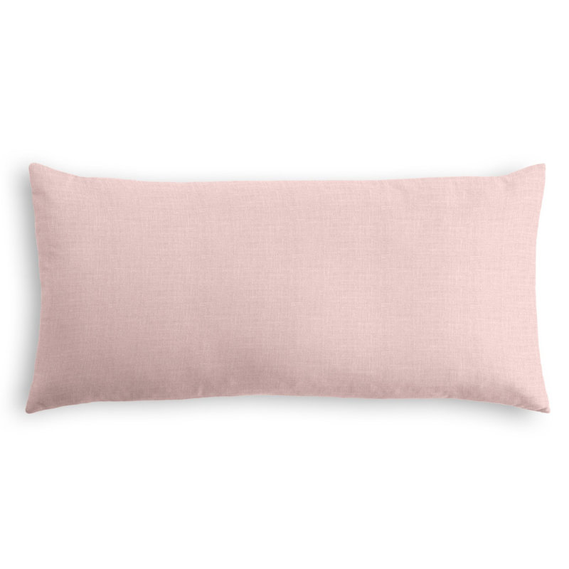 Linen Reversible Pillow Cover, 12" x 18", Blush Pink