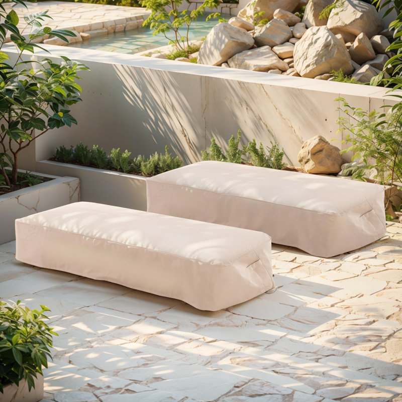 Housse pour chaise longue d'extérieur imperméable, Beige