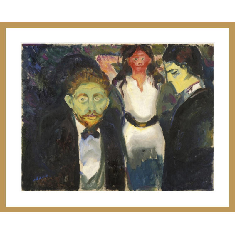 «Jealousy» par Edvard Munch - impression giclée encadrée, H 33,5 po x l 41,45 po