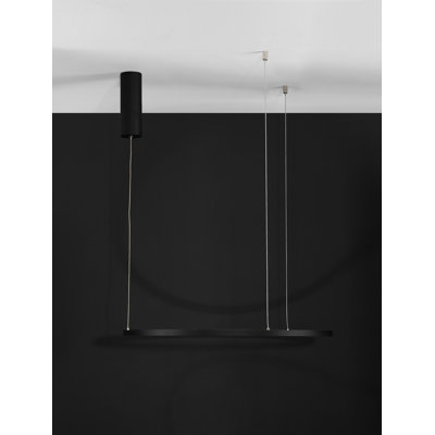 1 - Light Black LED Cylinder Pendant
