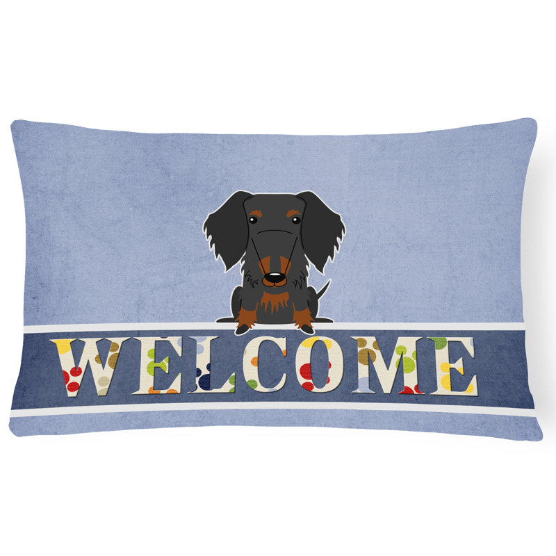 Coussin en teckel, Noir / brun clair