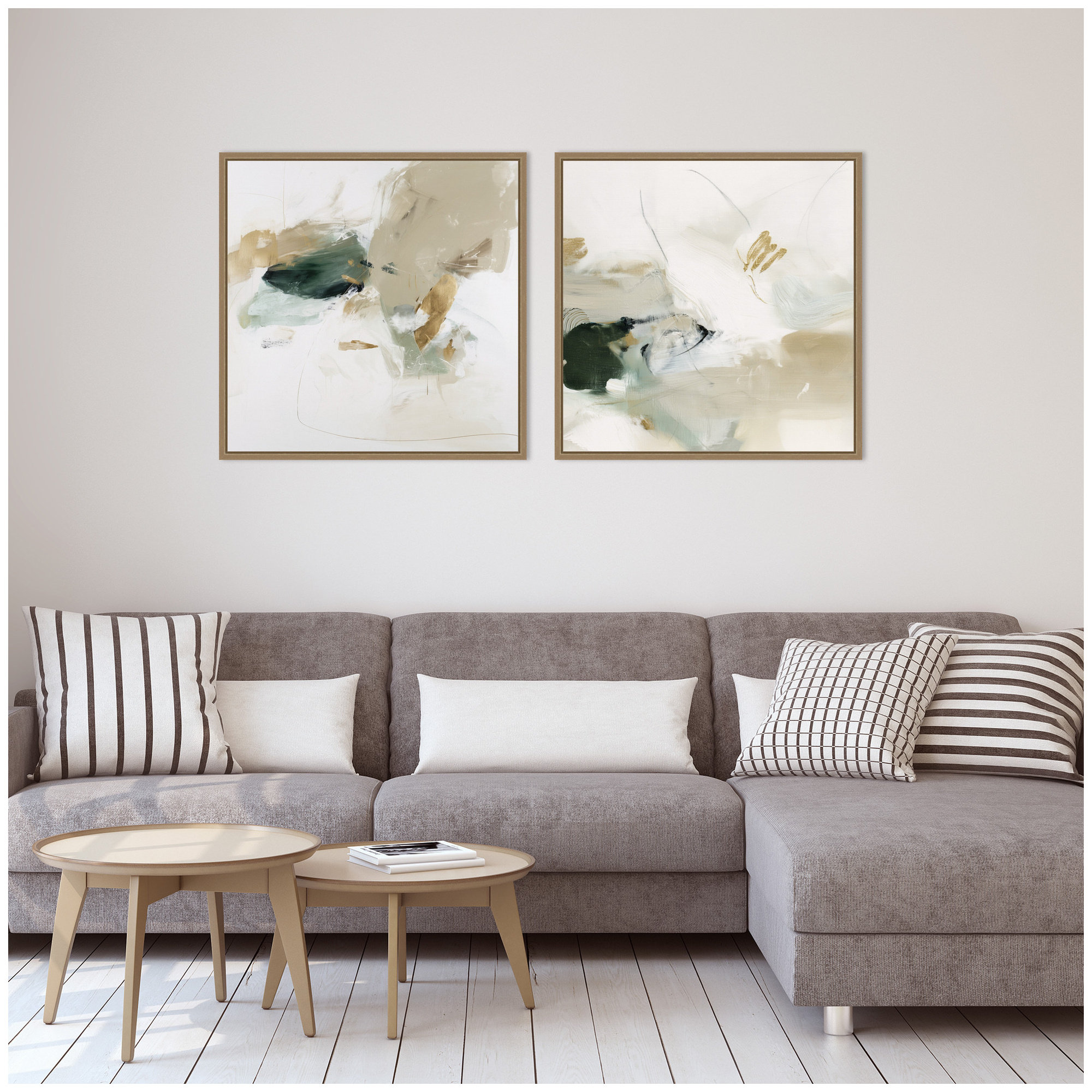 Lark Manor Field No. 1 & No. 2 2 Piece Framed Canvas Wall Art Set by ...