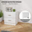 45cm W Engineered Wood Bedside Table