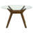 Hayek Round 48-inch Glass Top Wood Dining Table Brown
