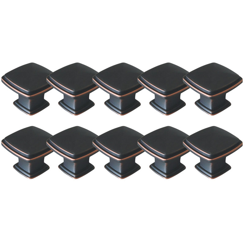 Park Avenue Oil Rubbed Bronze Square Cabinet Knob Set